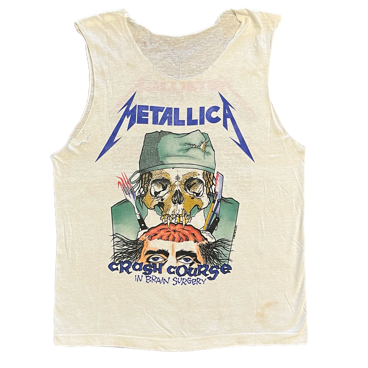 Vintage Metallica "Crash Course In Brain Surgery" Cut Shirt