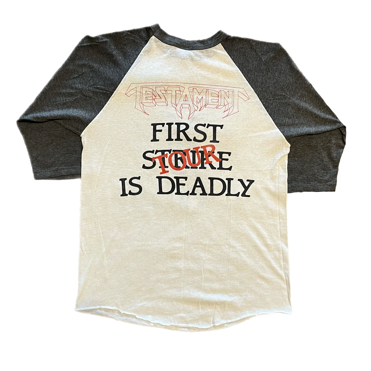Vintage Testament "First Strike Is Deadly" Raglan Tour Shirt