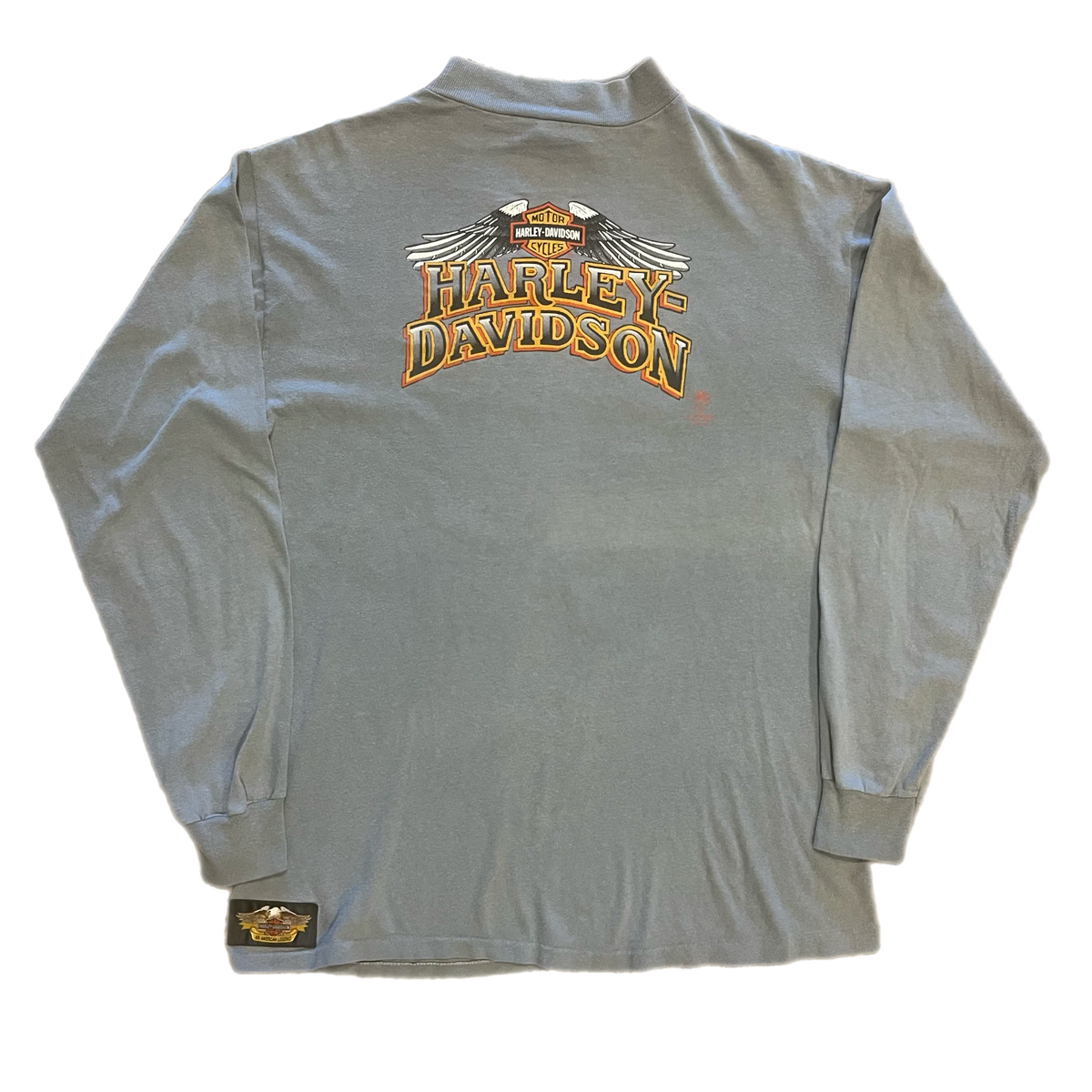 Vintage Harley-Davidson "3D Emblem" Flying Eagle Biker Boutique Hampstead, MA Long Sleeve Shirt