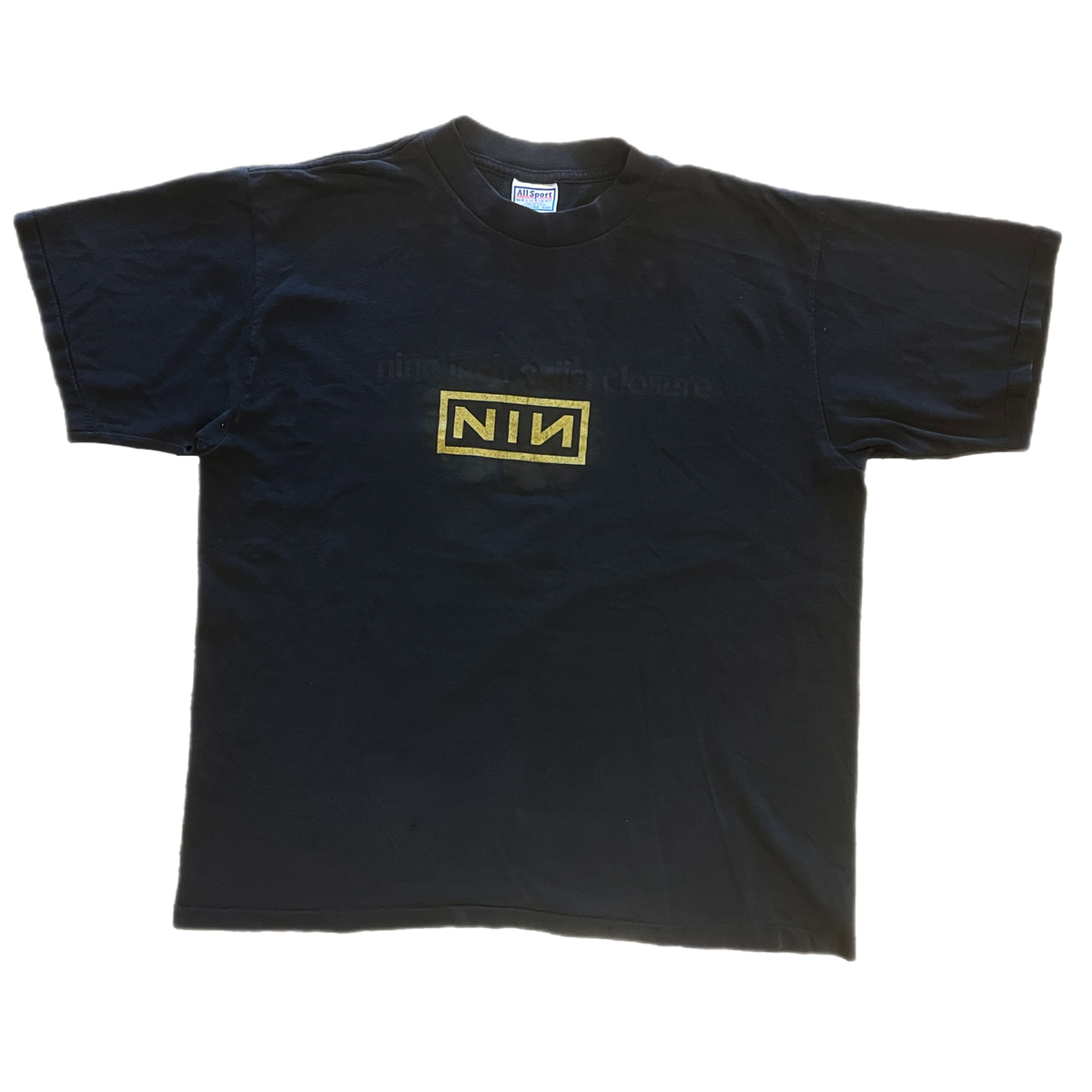 Vintage Nine Inch Nails "Closure" '97 Halo Twelve Gold Ink T-Shirt
