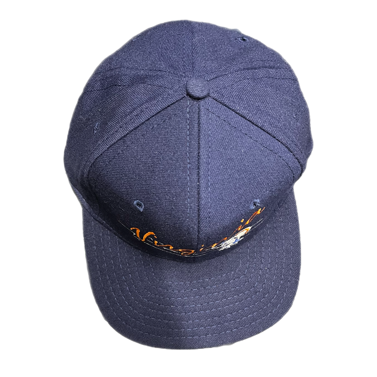 Vintage University Of Virginia "Cavaliers" Navy Wool DEADSTOCK Snapback Hat