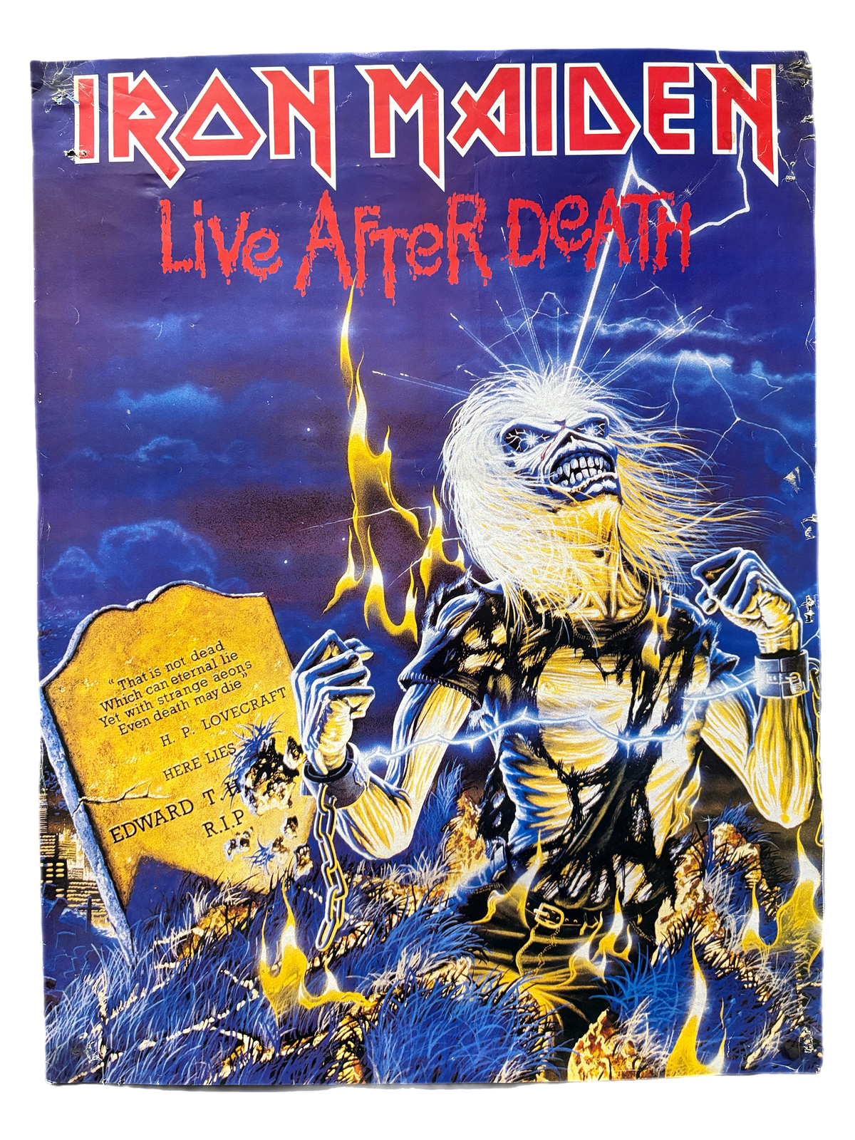 Vintage Iron Maiden "Live After Death" Poster