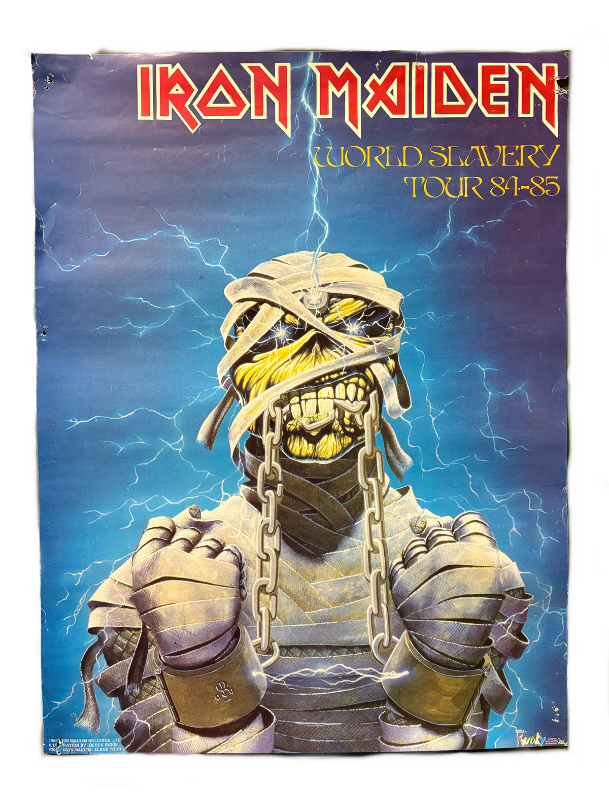 Vintage Iron Maiden "World Slavery Tour 84-85" Poster
