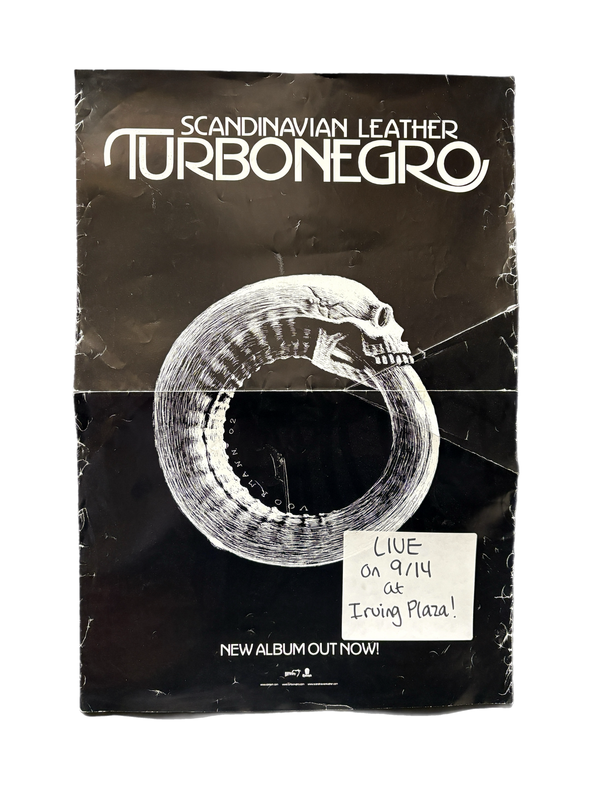 Vintage Turbonegro "Scandinavian Leather" Irving Plaza Poster