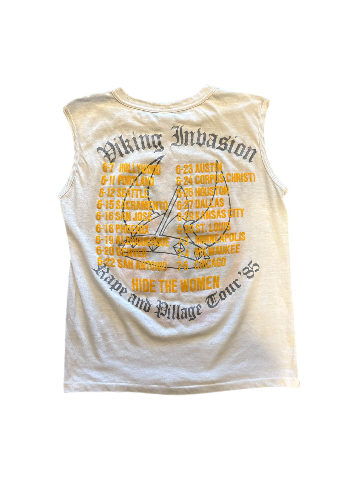 Vintage Yngwie J. Malmsteen "Rising Force/Viking Invasion" Tank Top Shirt - jointcustodydc
