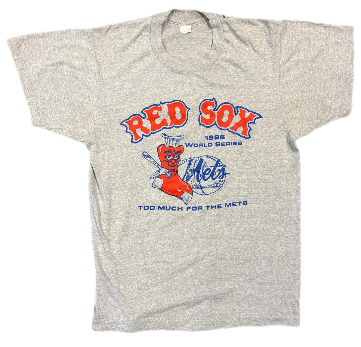 Vintage Boston Red Sox 1986 World Series "Too Much For The Mets" Shirt