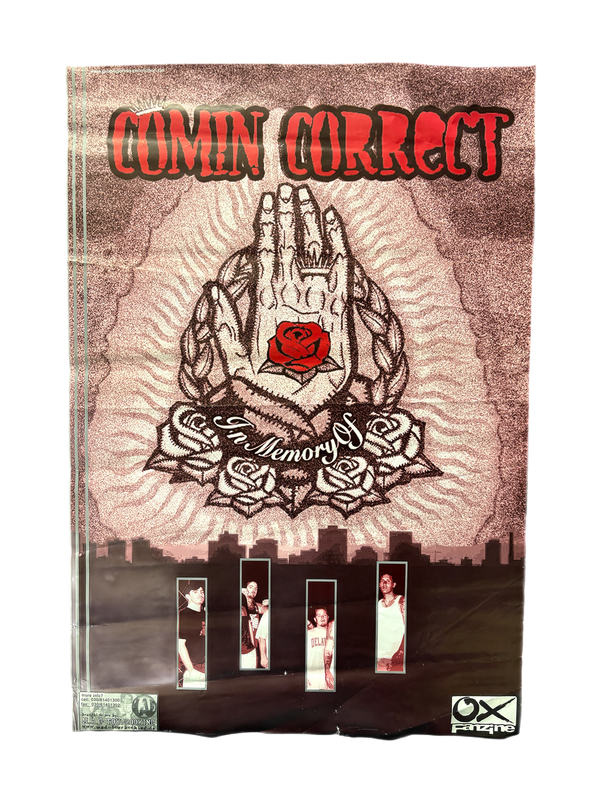 Vintage Comin Correct "In Memory Of" Poster