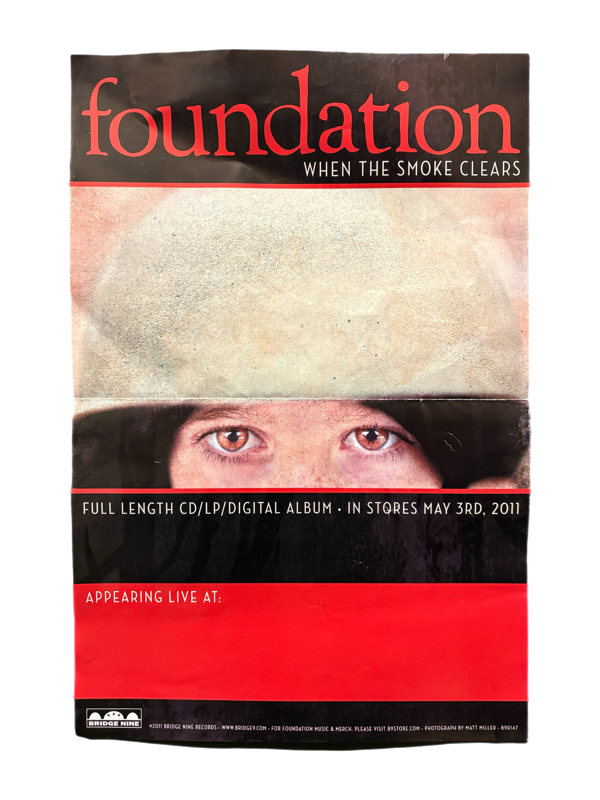 Foundation "When the Smoke Clears" Bridge 9 Records Poster - jointcustodydc