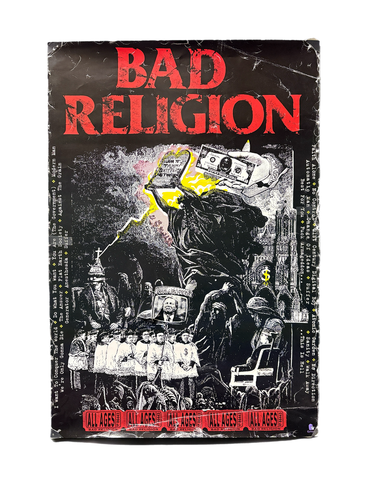 Vintage Bad Religion "All Ages" Double Sided Poster