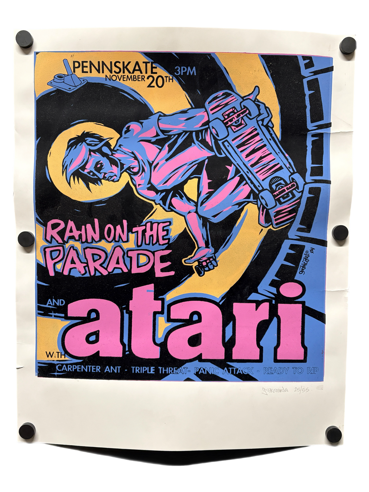 Vintage Atari/Rain on the Parade "Penn Skate 2004" Screenprinted Giancarlo Demarchi Poster - jointcustodydc
