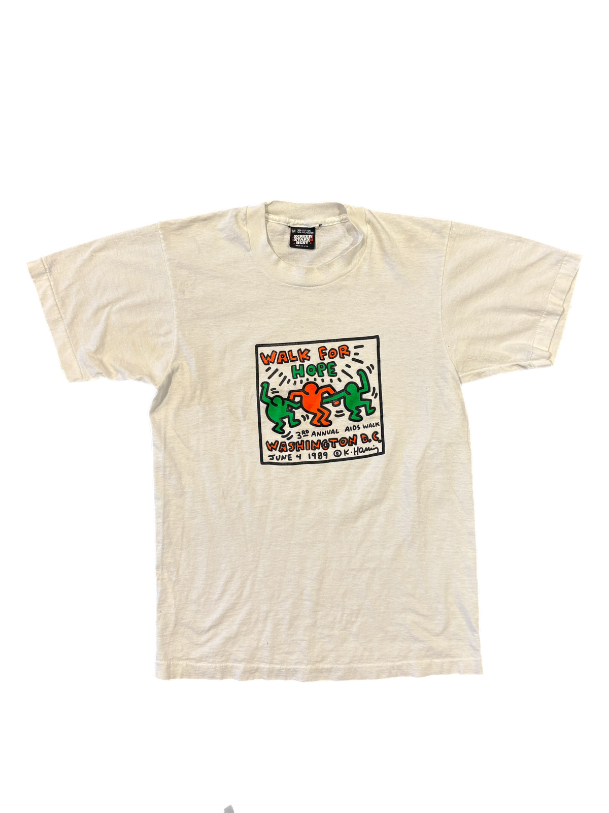 Vintage Keith Haring "Walk For Hope 1989 Washington DC" Shirt - jointcustodydc