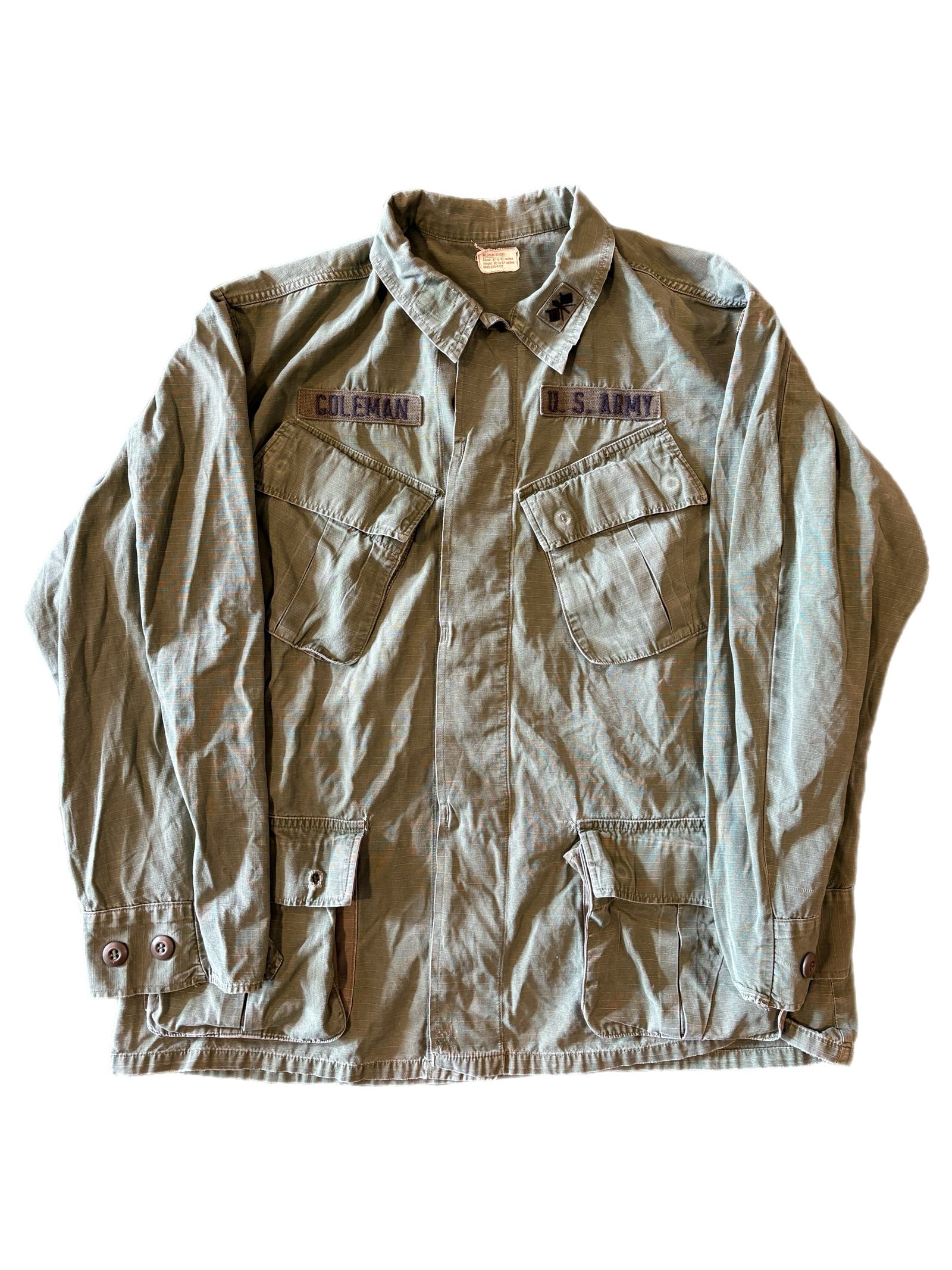 Vintage U.S. Army "101st Airborne" OG-107 Ripstop Fatigue Shirt - jointcustodydc