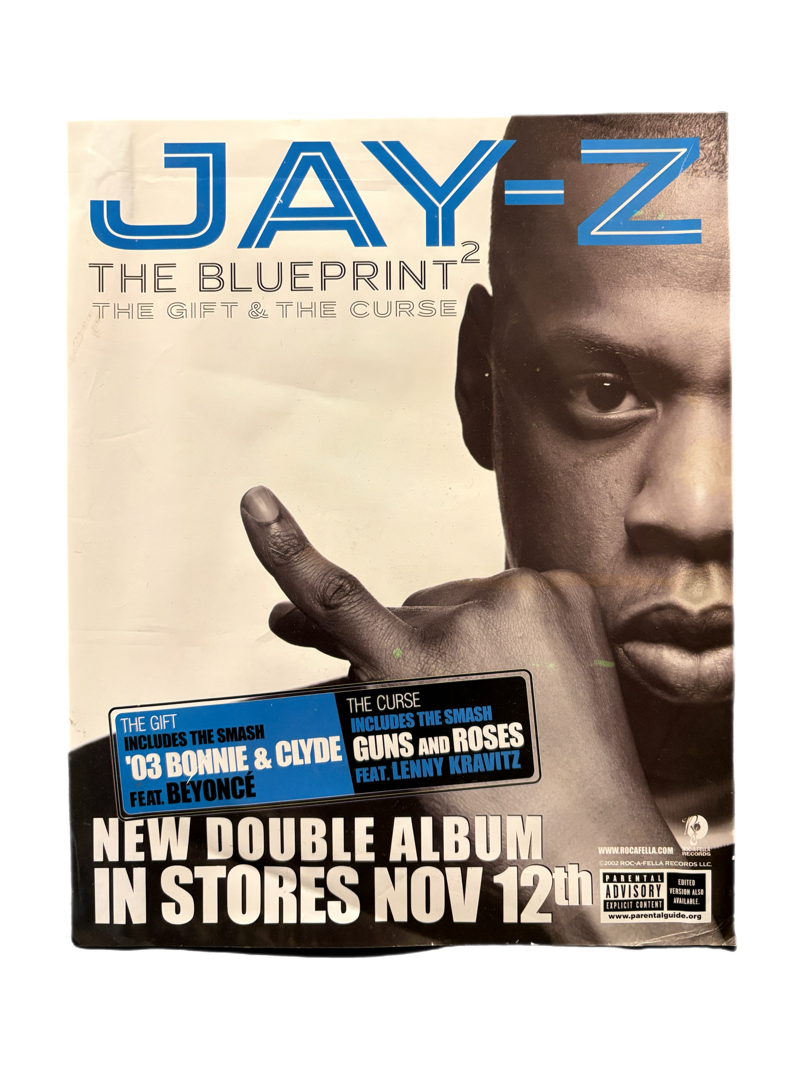 Vintage Jay-Z "The Blueprint 2" Static Cling Sticker - jointcustodydc