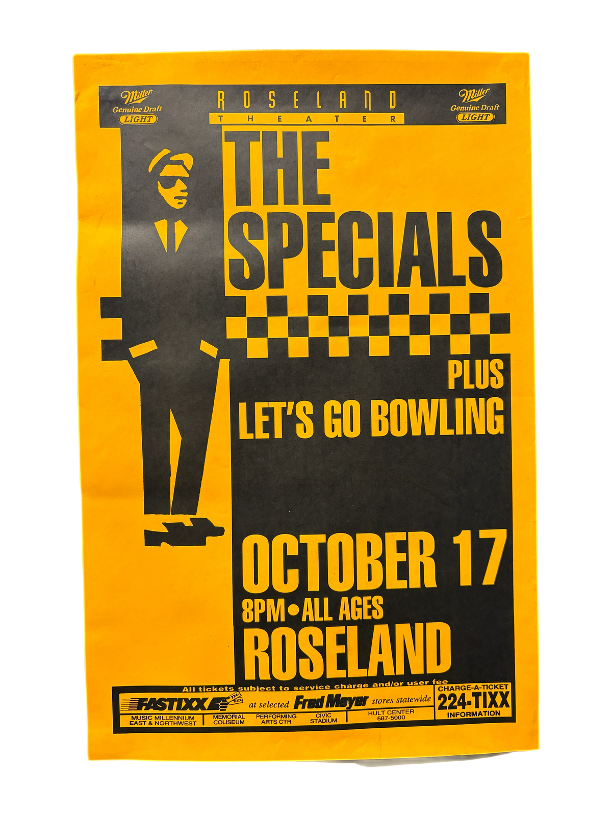 Vintage The Specials "Roseland Theater" Flyer
