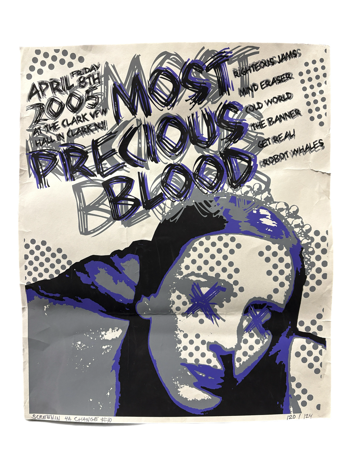 Vintage Most Precious Blood "April 8th 2005" Screenprinted Poster