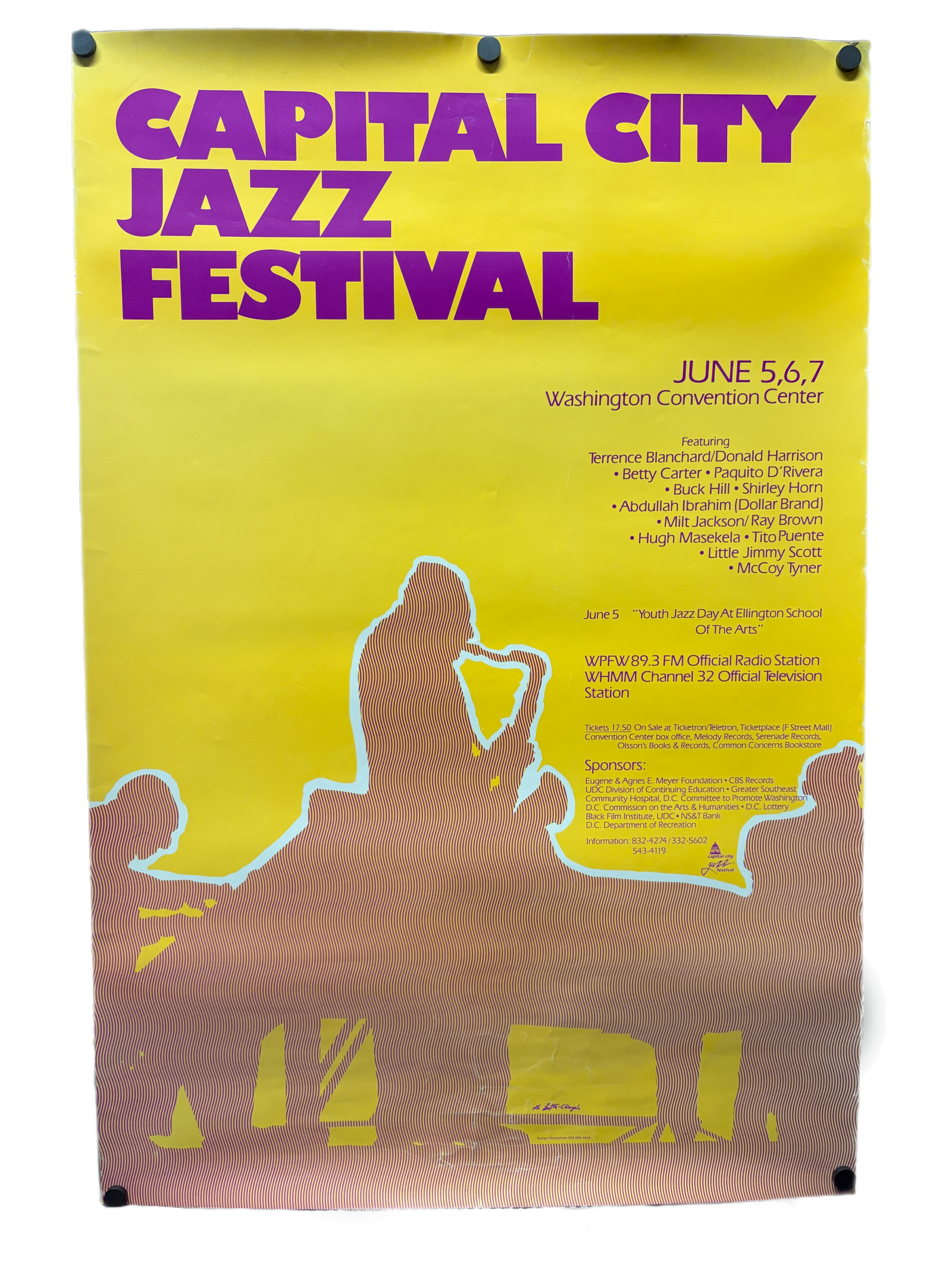 Vintage Capital City Jazz Festival 1986 Poster - jointcustodydc