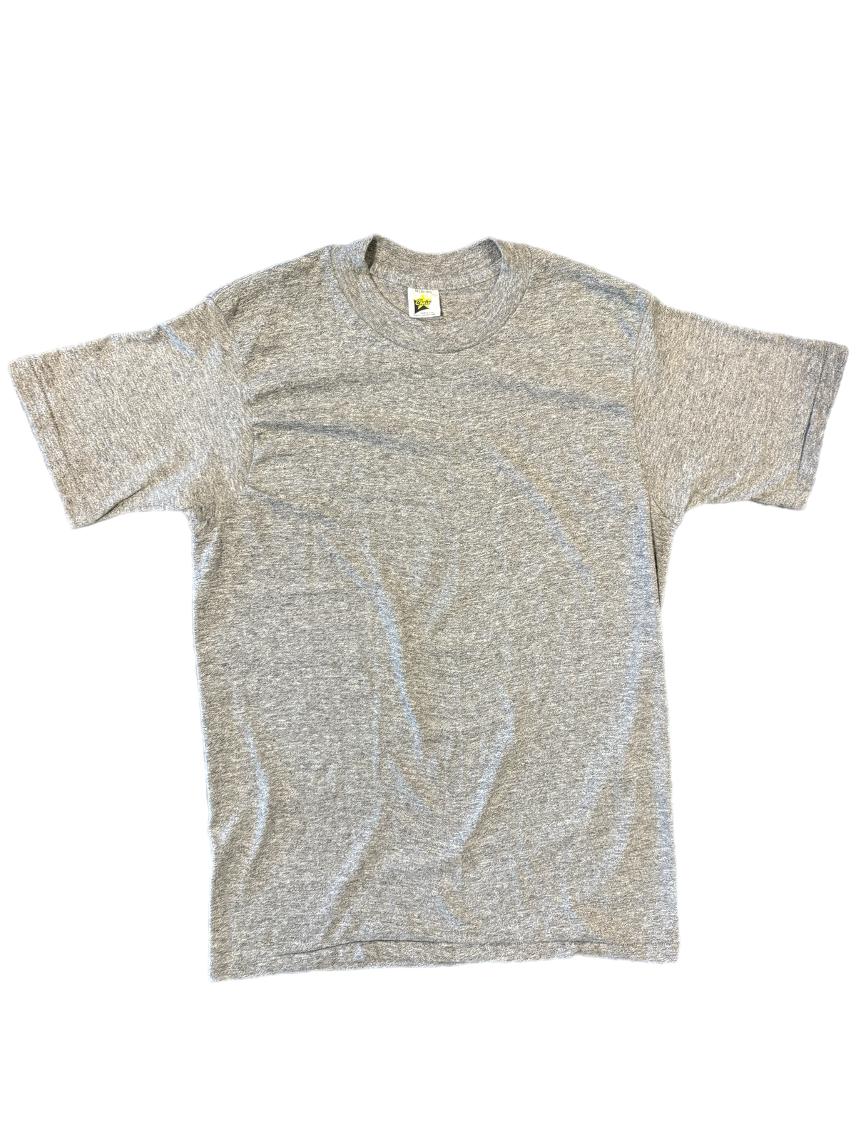 Vintage Made in U.S.A. Heather Grey Tri-Blend Blank T-Shirt