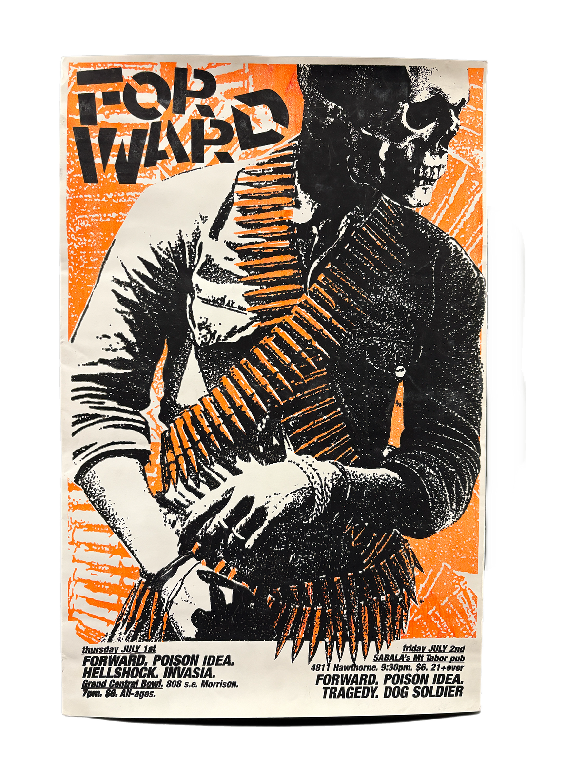 Vintage Forward & Poison Idea "2004 Portland Gigs" Poster