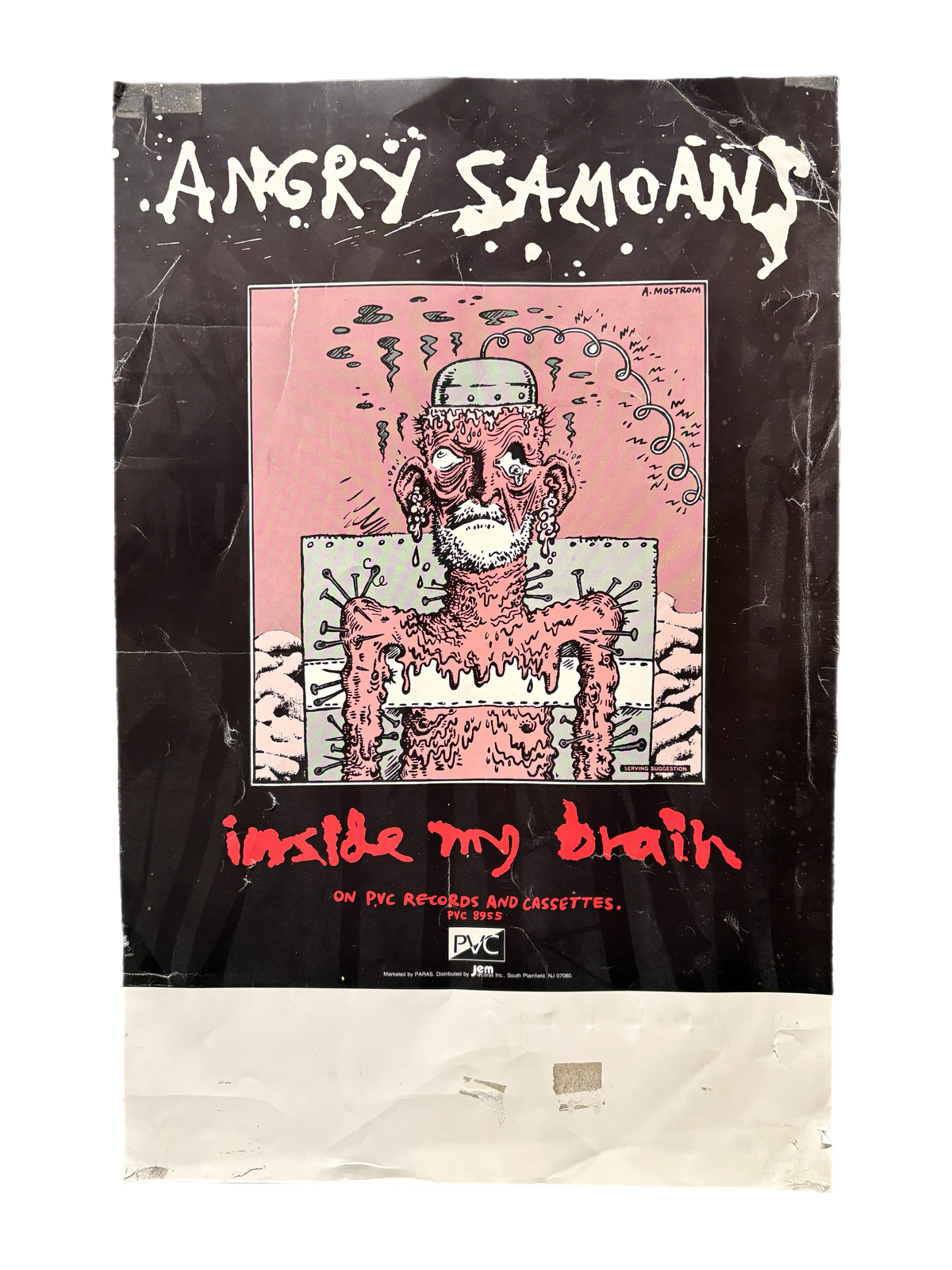 Vintage Angry Samoans "Inside My Brain" Poster - jointcustodydc