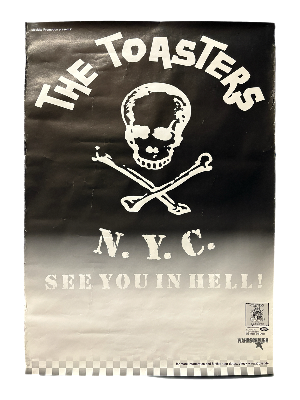 Vintage The Toasters "See You in Hell" Poster
