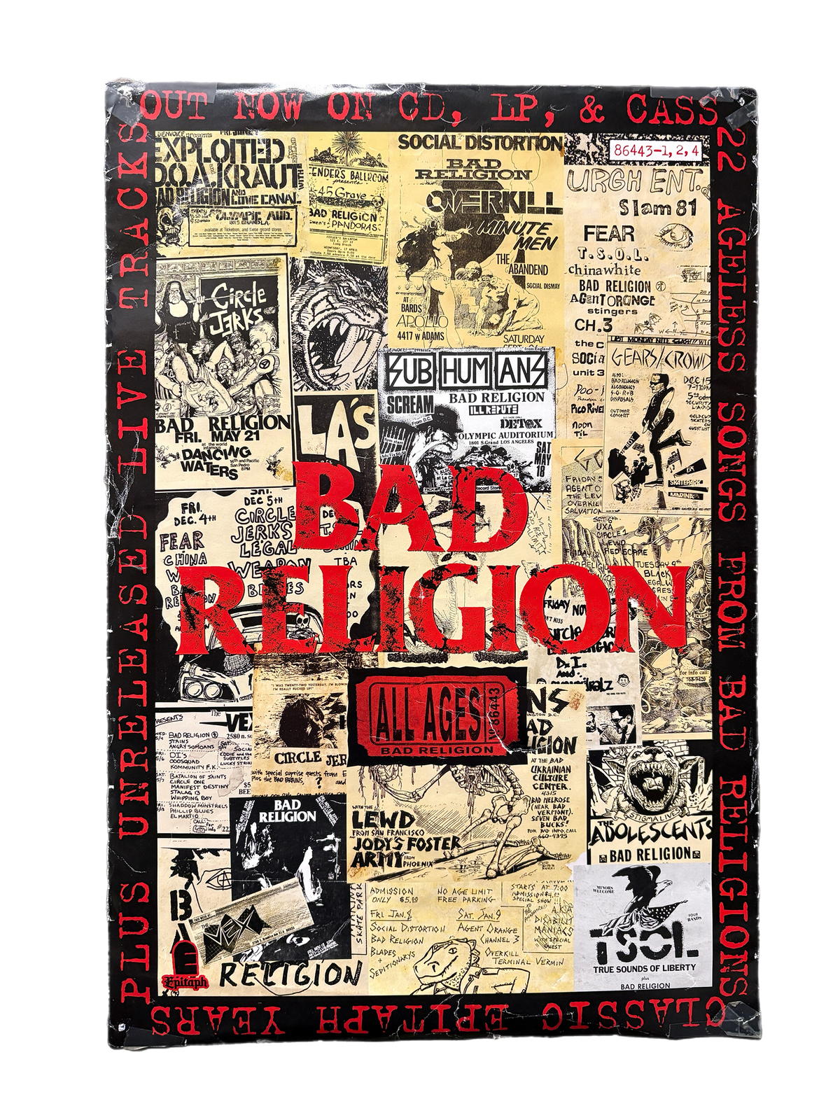 Vintage Bad Religion "All Ages" Double Sided Poster