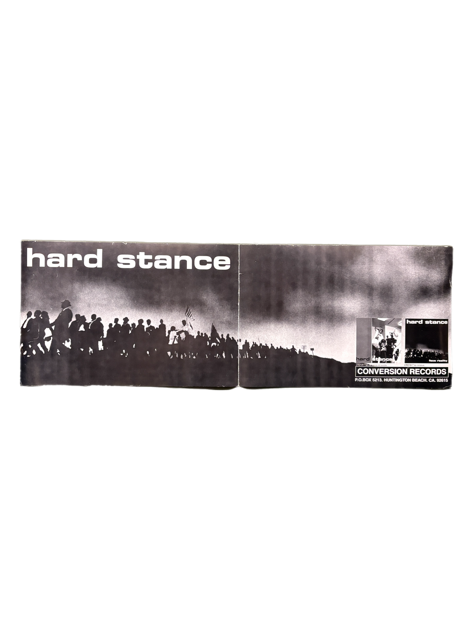 Vintage Hard Stance "Face Reality" Conversion Records Promotional Poster - jointcustodydc