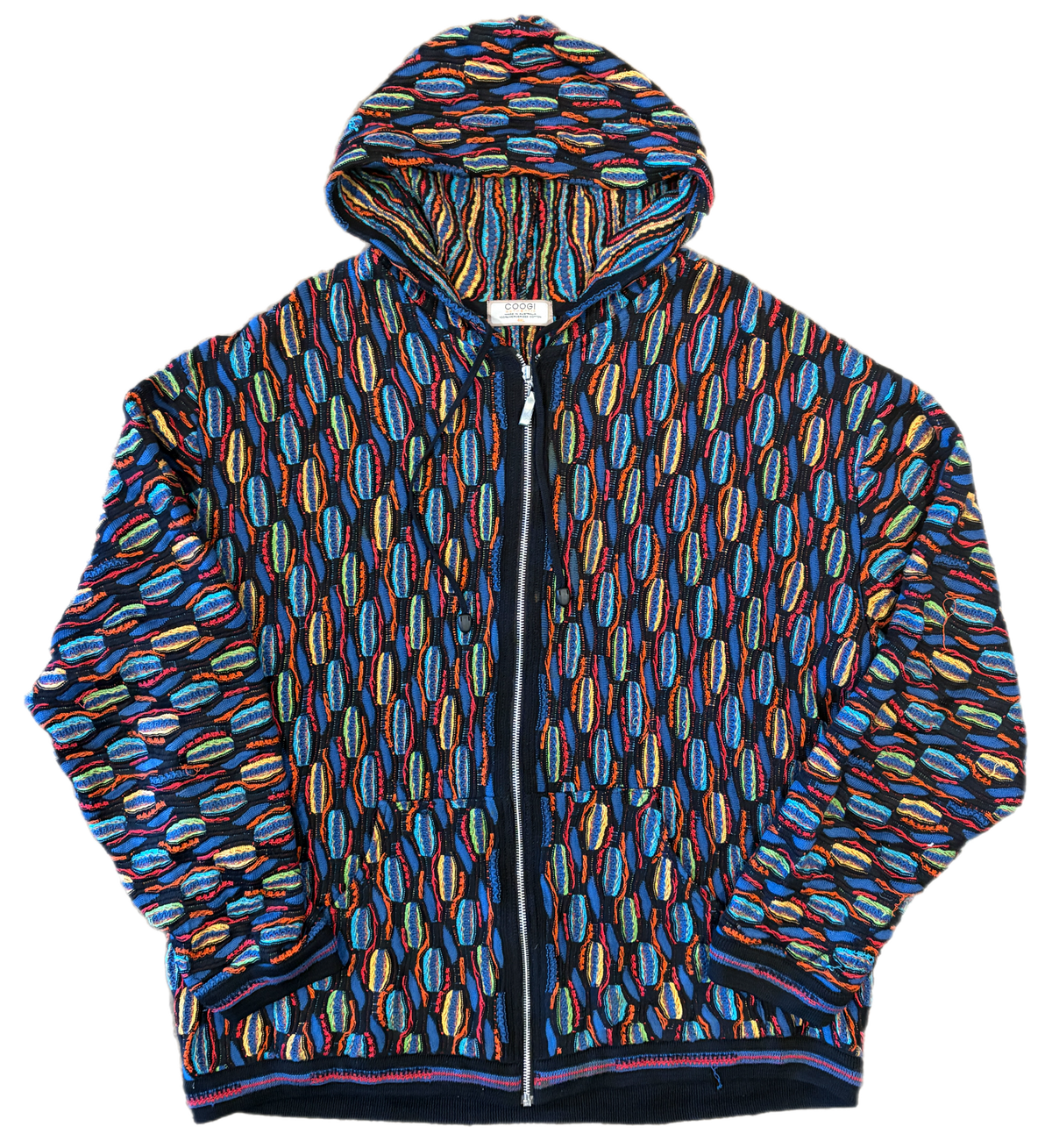 Vintage Coogi Australia Multicolor Knit Hoodie - jointcustodydc