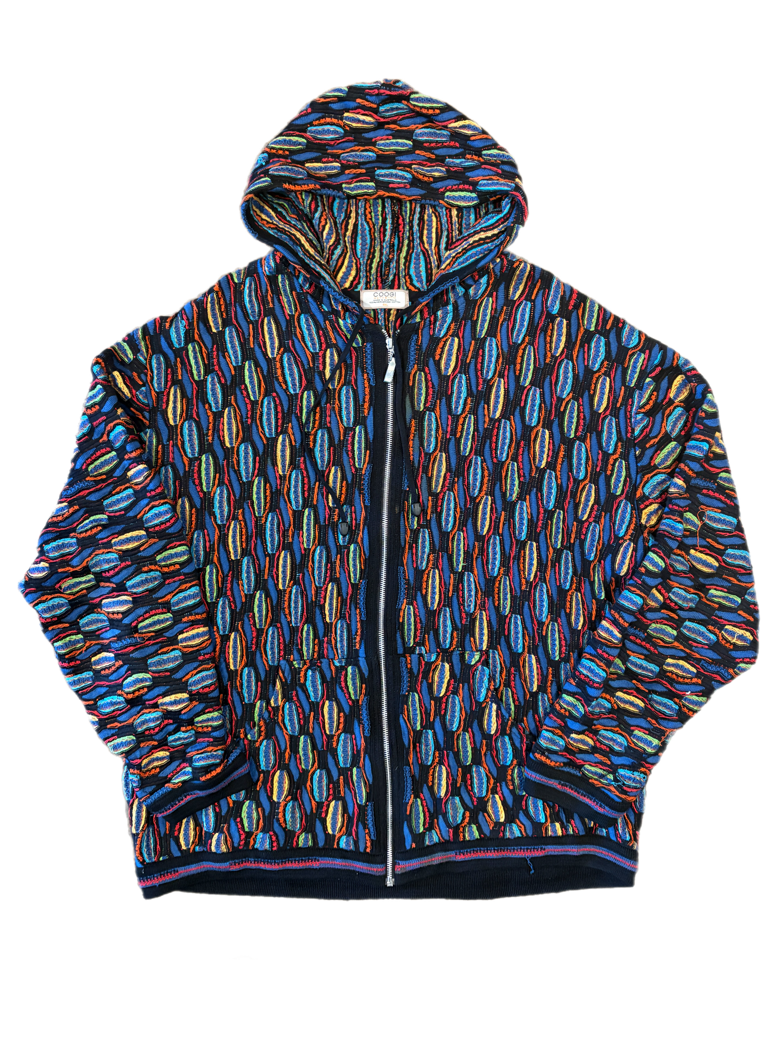 Vintage Coogi Australia Multicolor Knit Hoodie - jointcustodydc