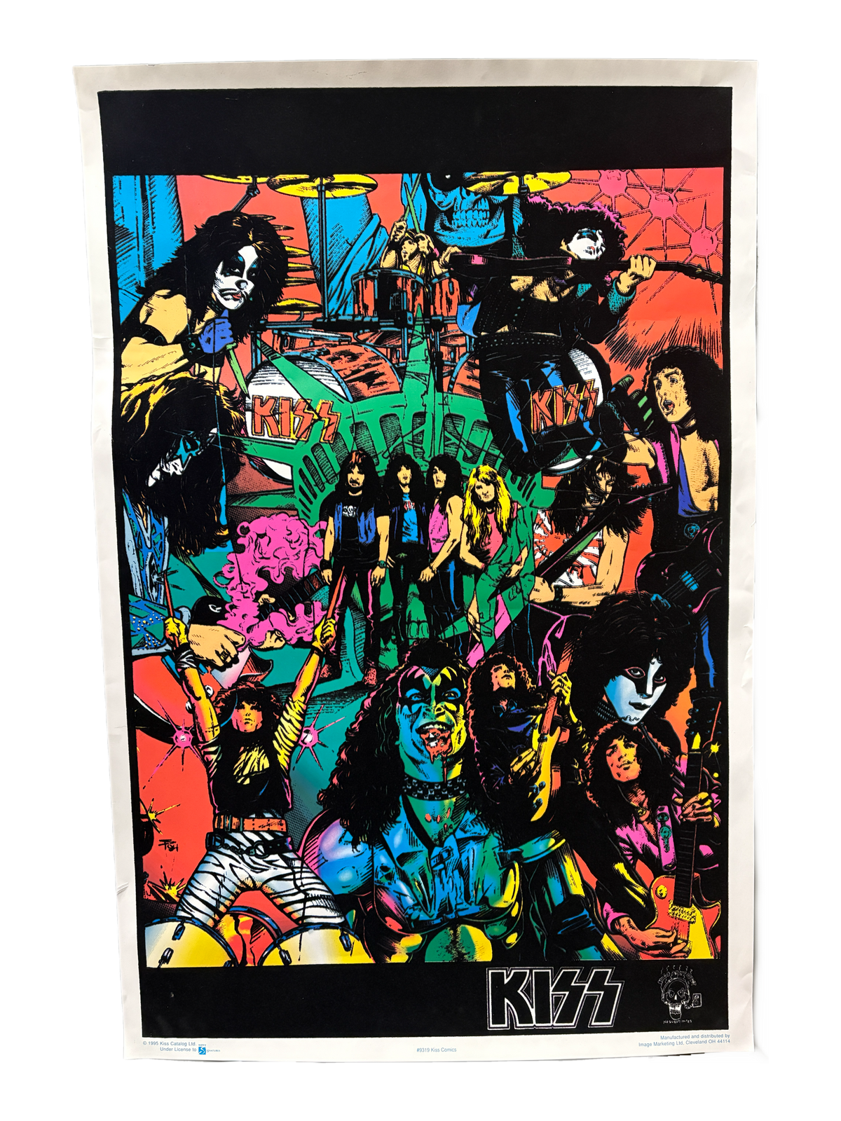 Vintage Kiss "Felt Blacklight" Poster