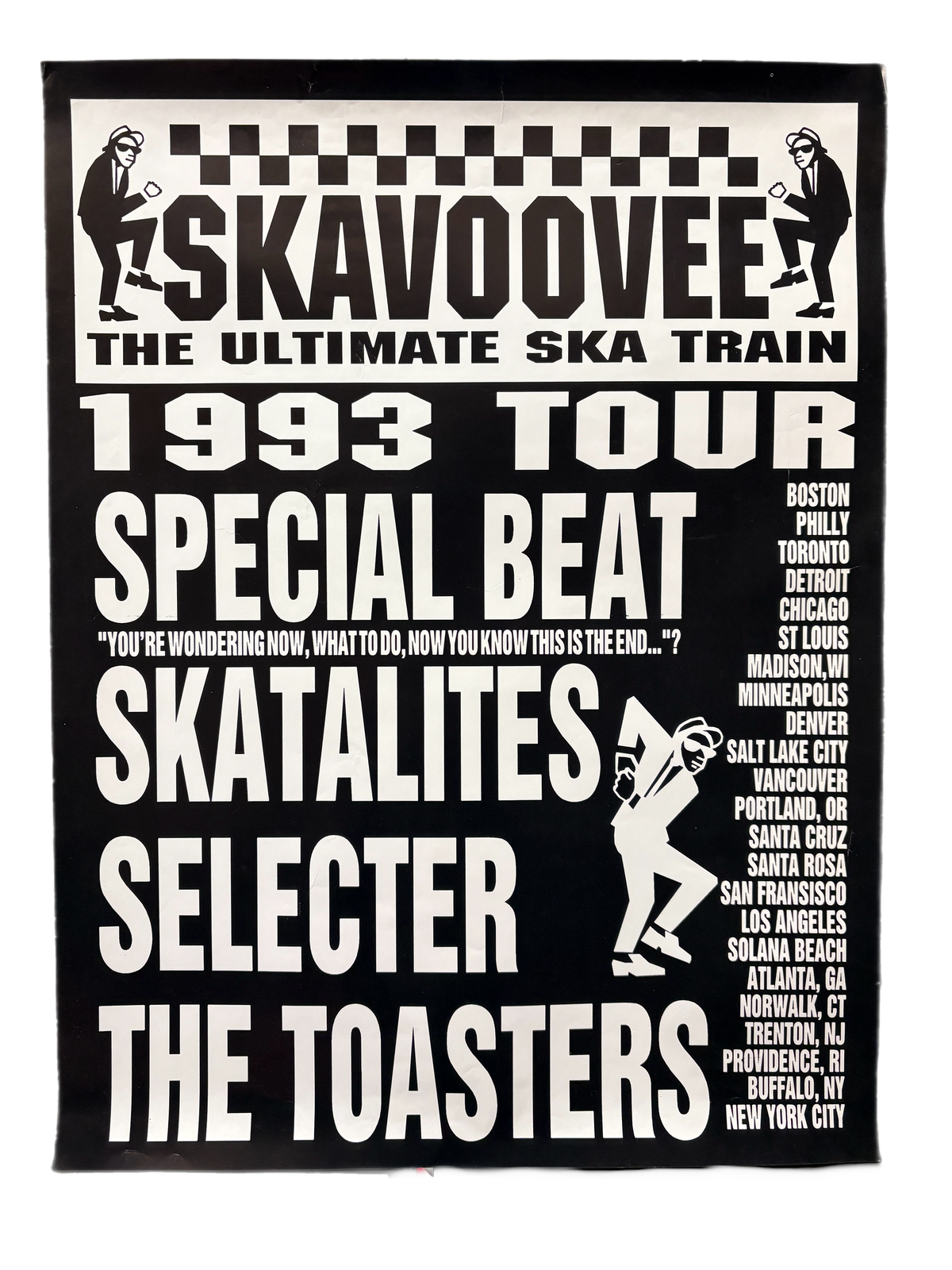 Vintage Special Beat/Skatalites/Selecter/Toasters "Skavoovee 1993" Tour Poster