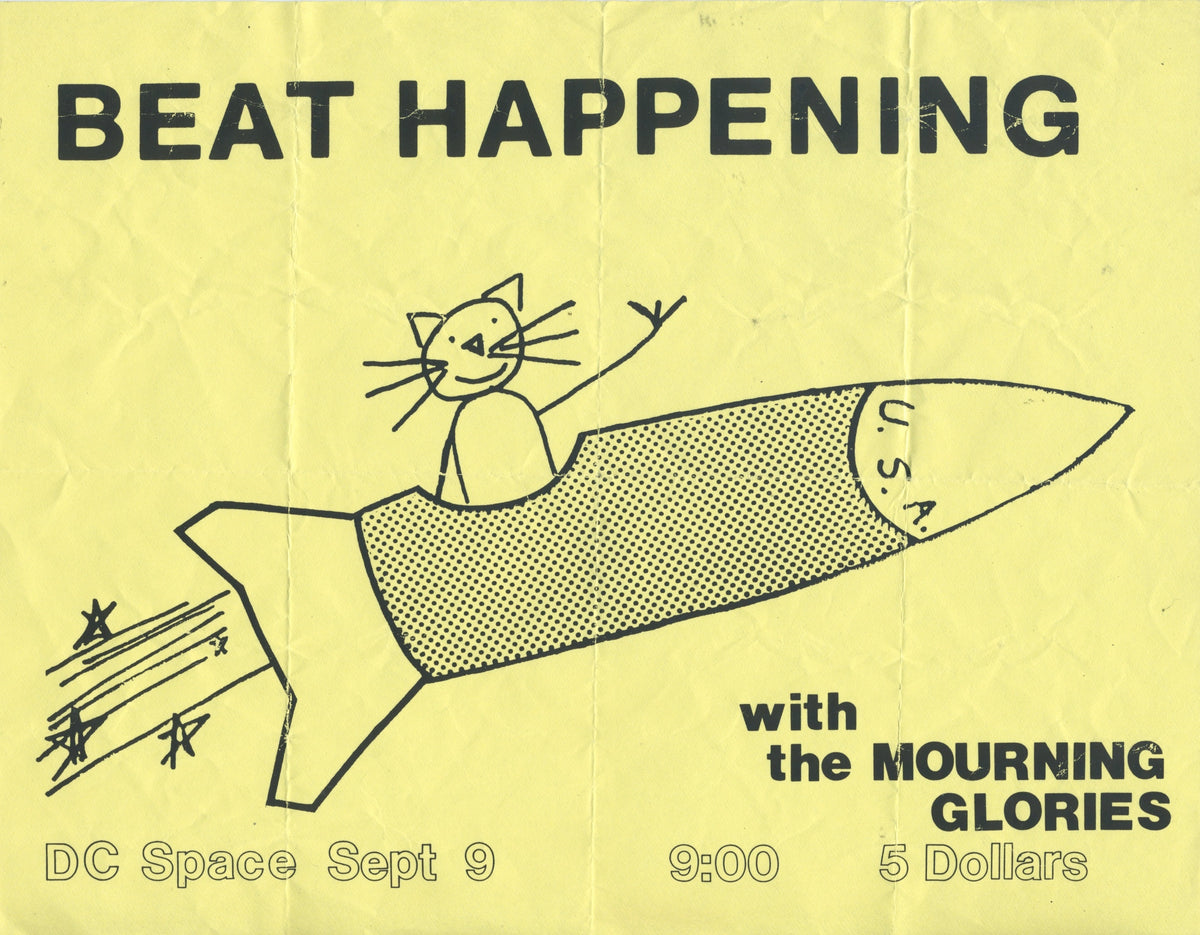 Vintage Beat Happening Mourning Glories "DC Space" Show Flyer - jointcustodydc