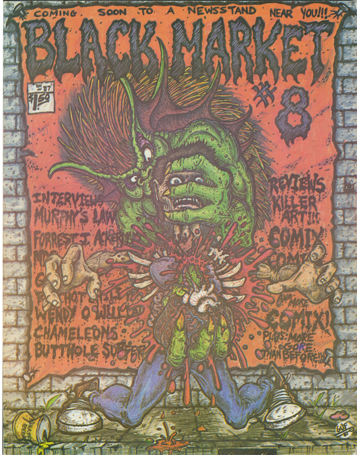 Vintage Black Market Fanzine "Hardcore Punk" Issue #8 - jointcustodydc