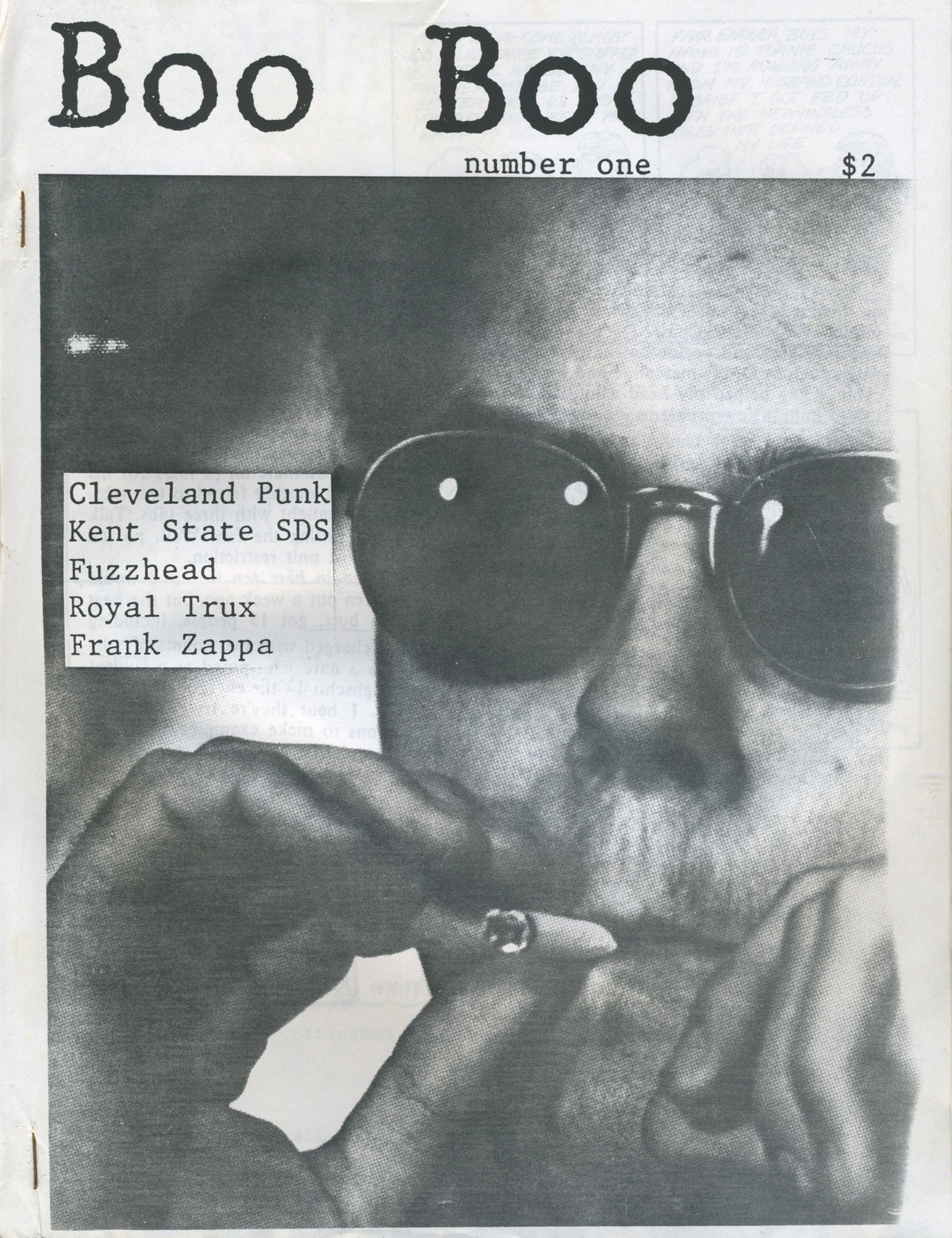Vintage Boo Boo Issue #1 "White Heap Productions" Cleveland Scene Zine