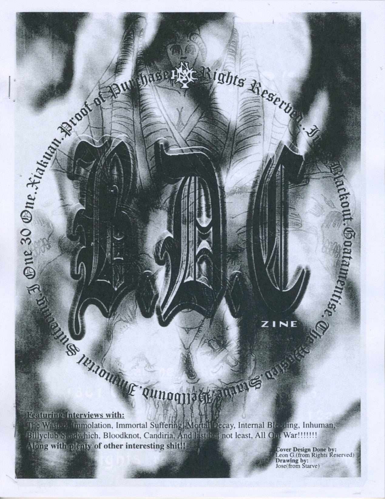 Vintage Boogie Down Crew "Bronx" New York Death Metal Fanzine Internal Bleeding Billy Club Sandwich Issue #1 - jointcustodydc