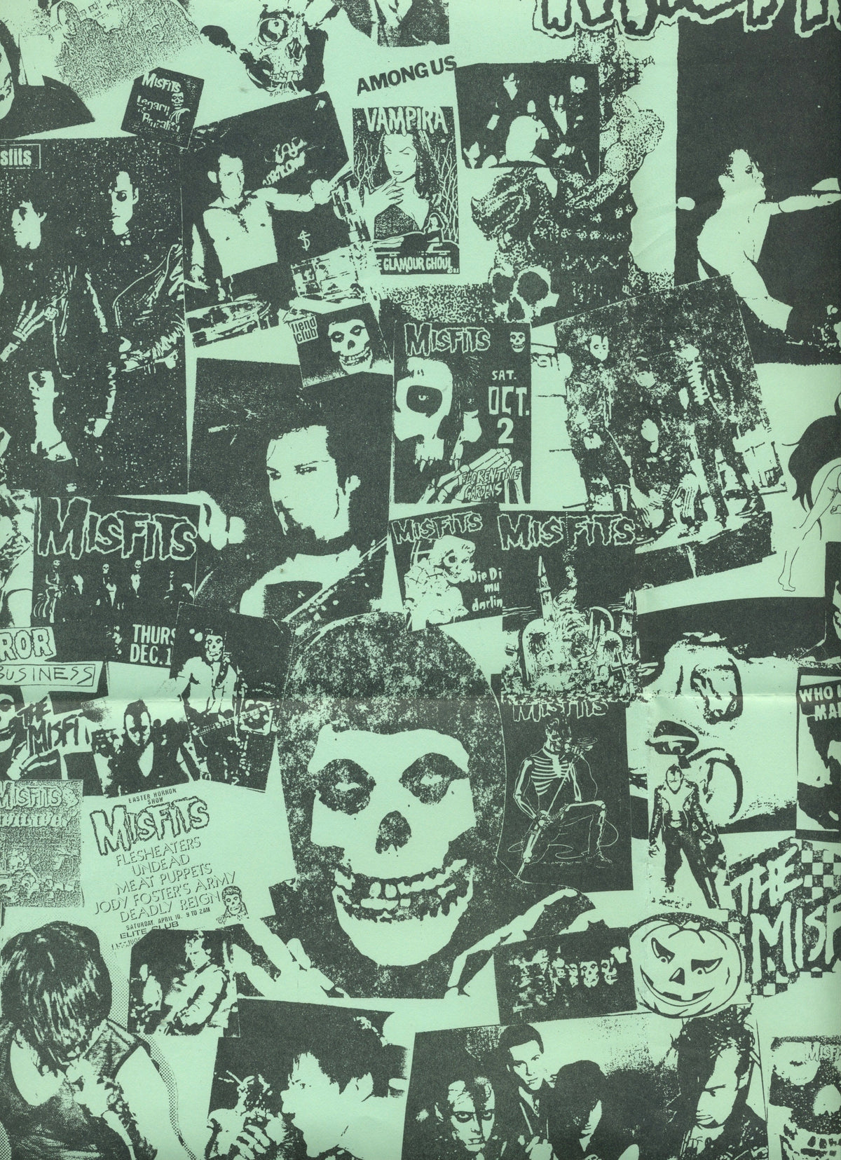 Vintage Bullshit Monthly "Back From The Grave" OVERSIZED Issue #15 Reagan Youth A.P.P.L.E. + Misfits Poster - jointcustodydc