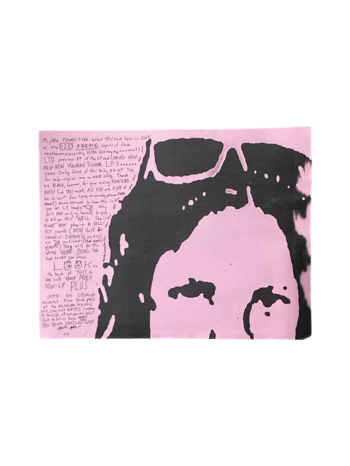 Vintage Moe Tucker "Life In Exile After Abdication" Promo Sheet