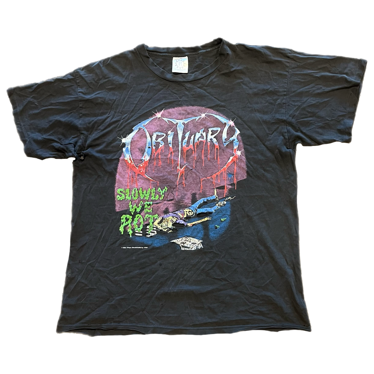 Vintage Obituary &quot;Slowly We Rot&quot; T-Shirt