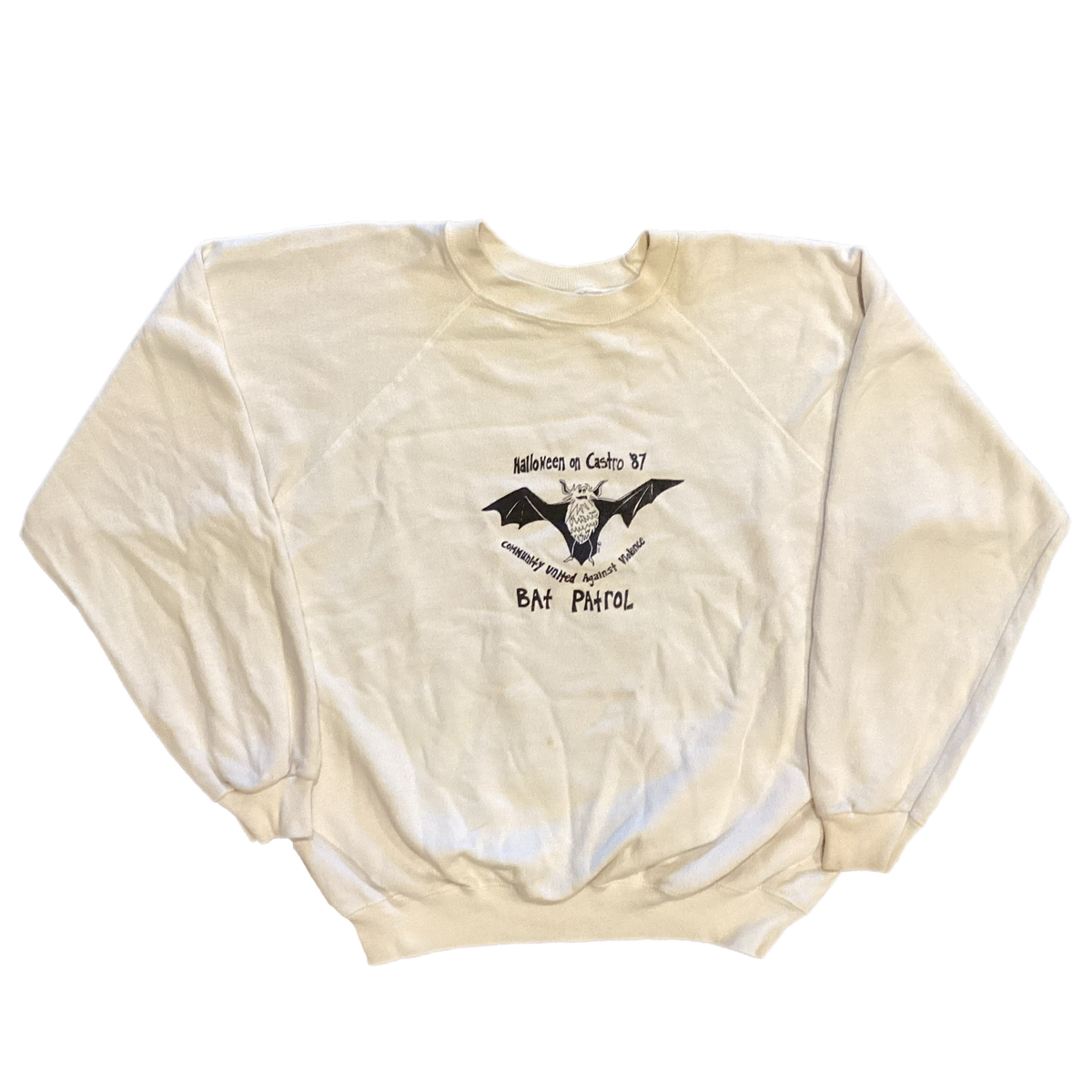 Vintage Community United Against Violence &quot;Halloween On Castro &#39;87&quot; Raglan Sweatshirt