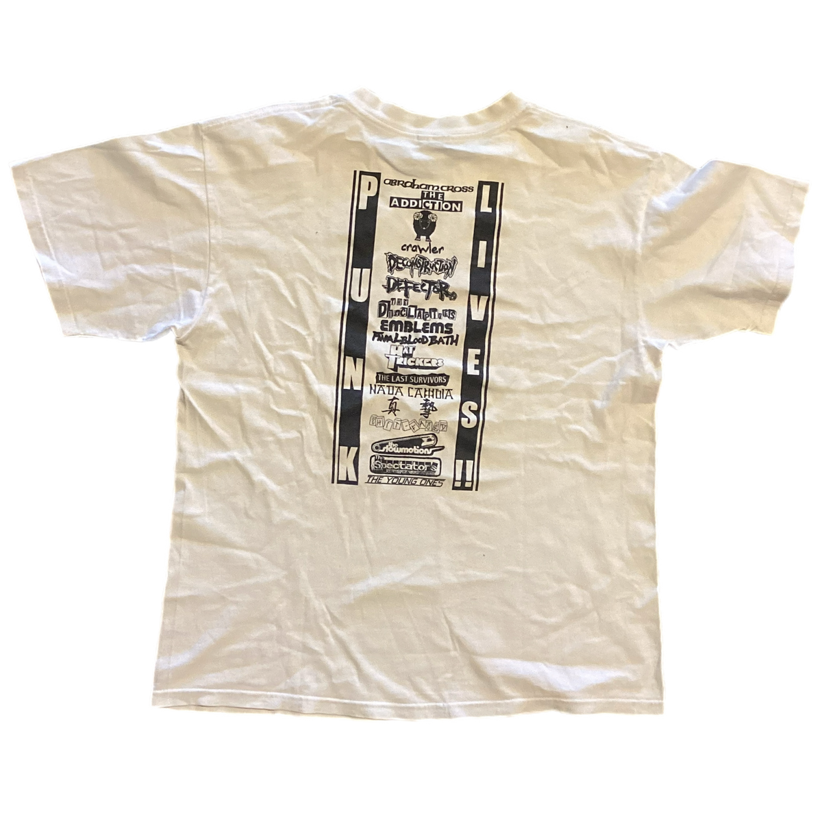 Vintage Punk Lives Fest "Abraham Cross Defector Hat Trickers" '03 T-Shirt