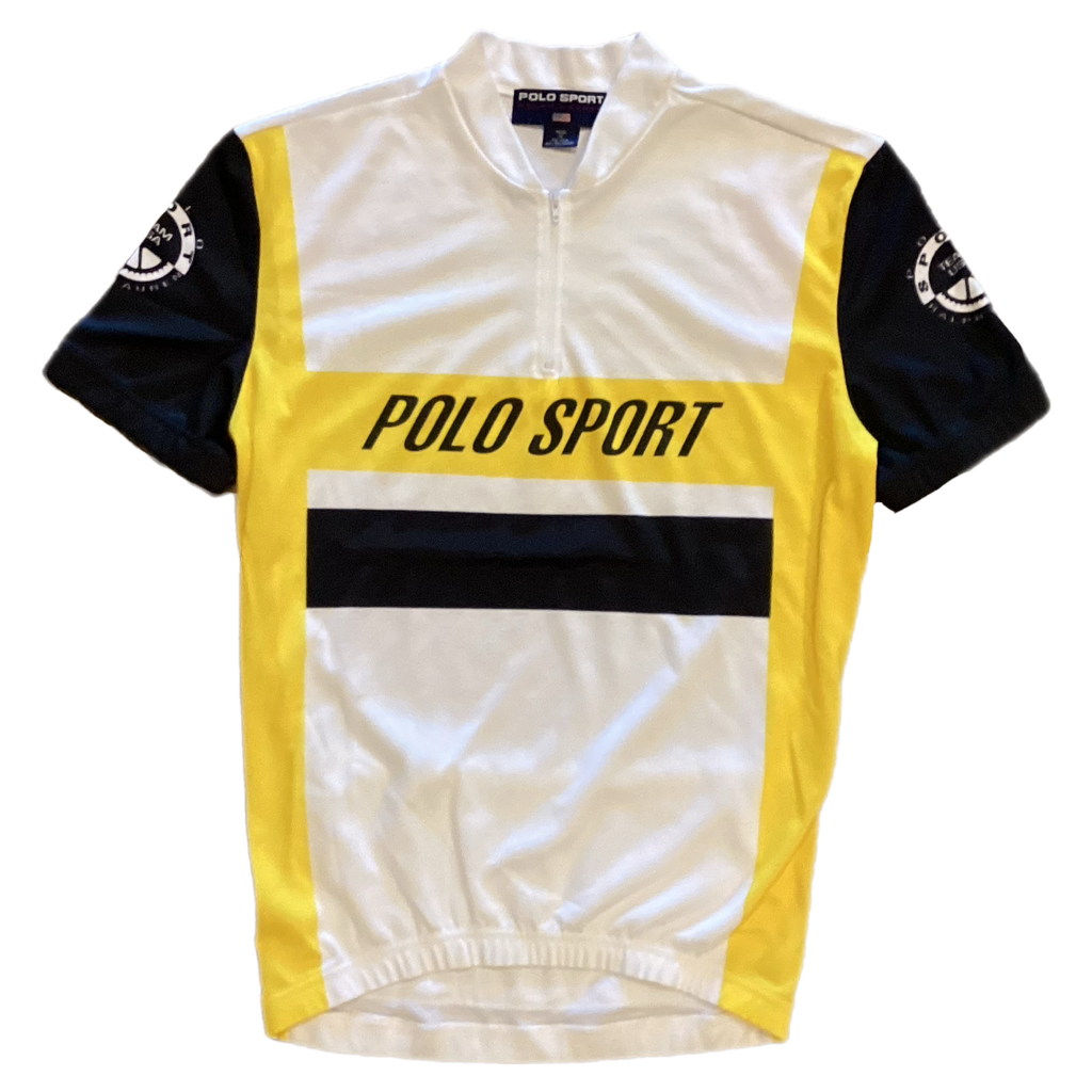 POLO SPORT サイクルジャージ イエロー XL Vintage Polo Sport Cycling 
