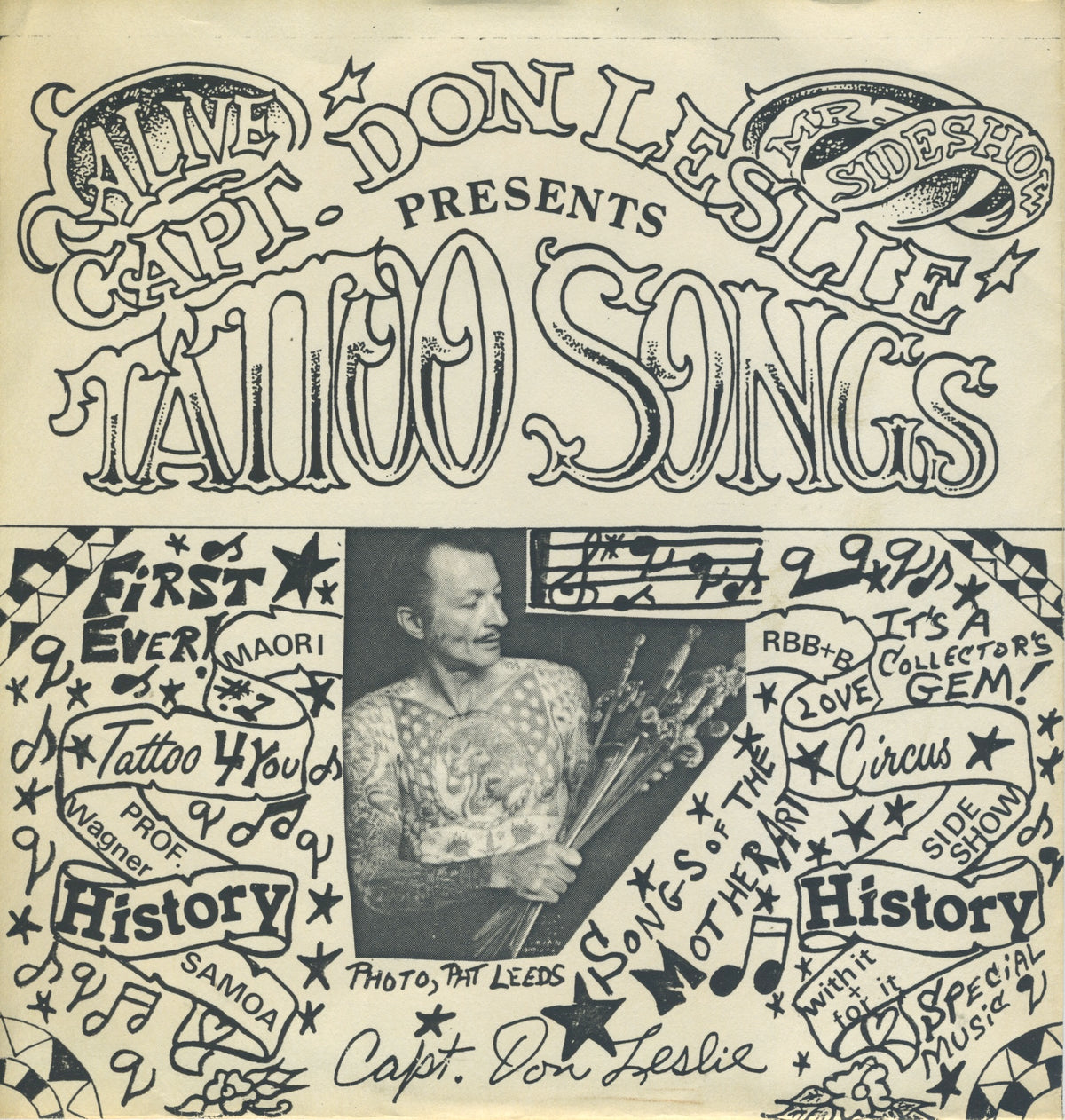 Vintage Capt. Don Leslie Presents "Tattoo Songs" 7" Fowl Records