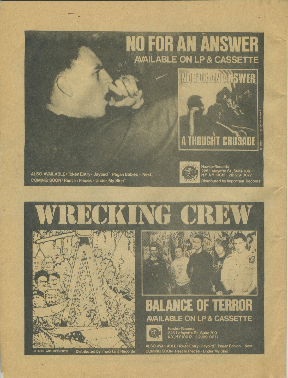 Vintage Common Sense Fanzine Issue #1