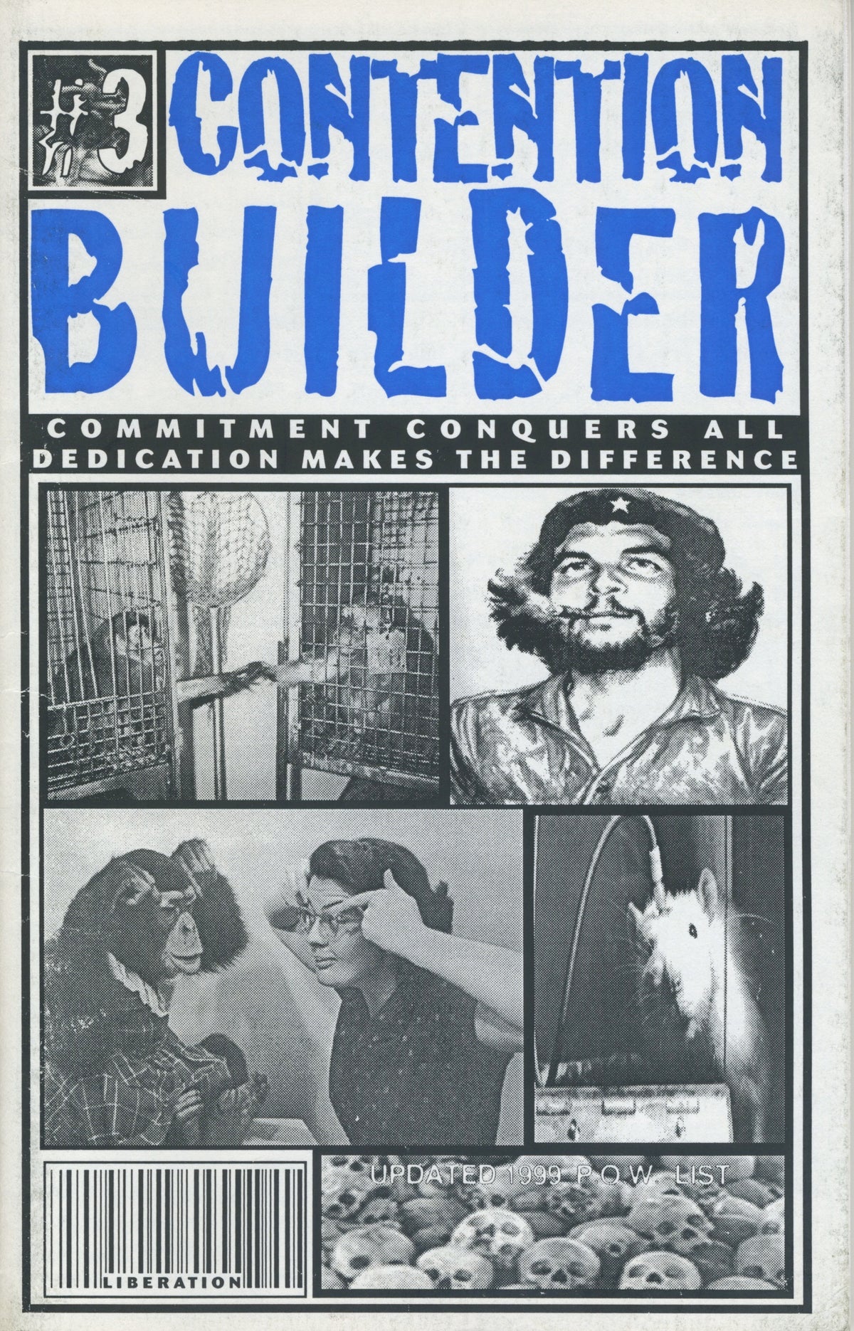 Vintage Contention Builder &quot;Militant Vegan&quot; Fanzine Issue #3