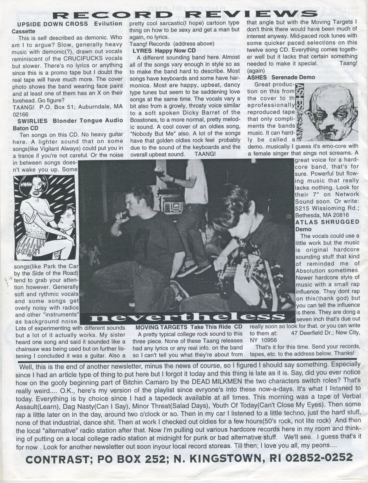 Vintage Contrast &quot;Providence&quot; Hardcore Fanzine Issue #4