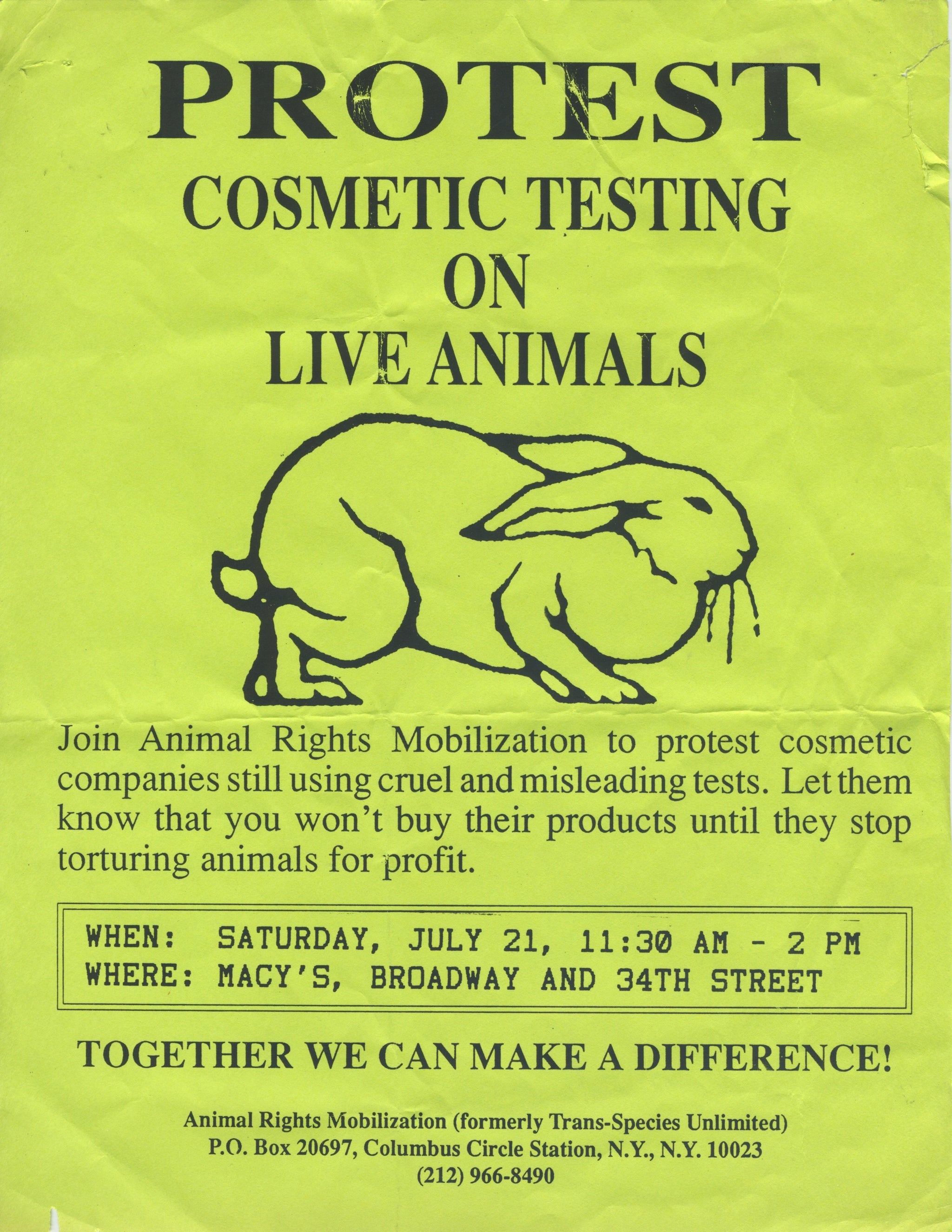 Lab Animal Rights Flyers Vintage Animal Rights Mobilization