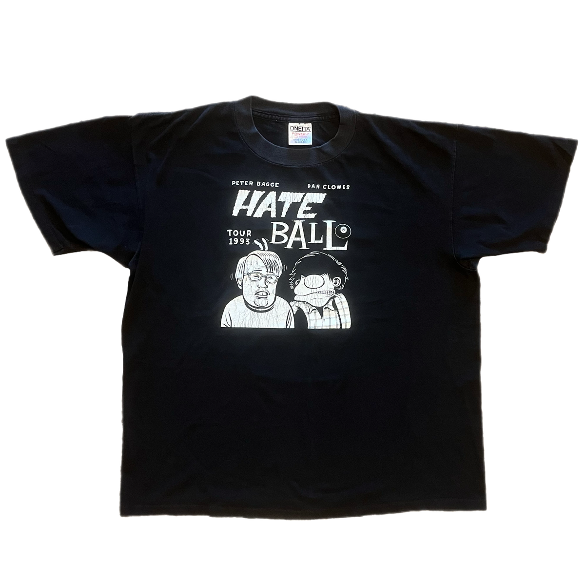Vintag Peter Bagge Daniel Clowes &quot;Hate Ball &#39;93&quot; Tour T-Shirt