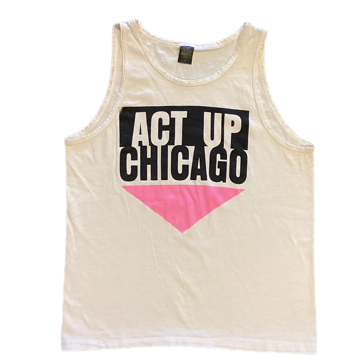 Vintage Act Up Chicago &quot;Pink Triangle&quot; Tank Top