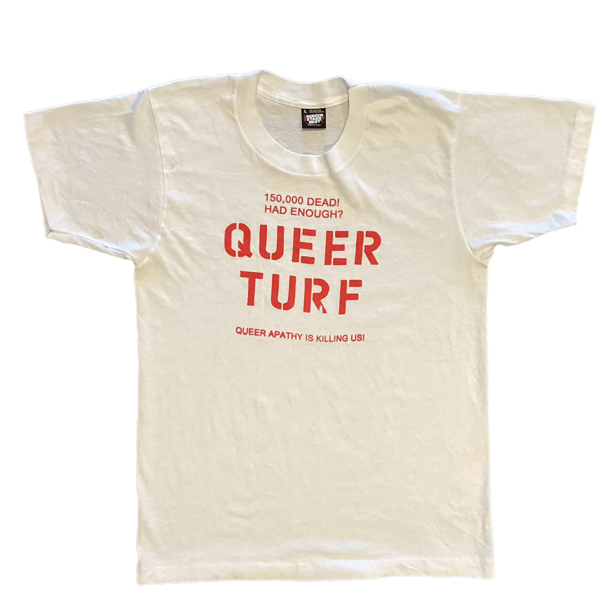 Vintage QUEER TURF &quot;Queer Apathy Is Killing Us&quot; T-Shirt