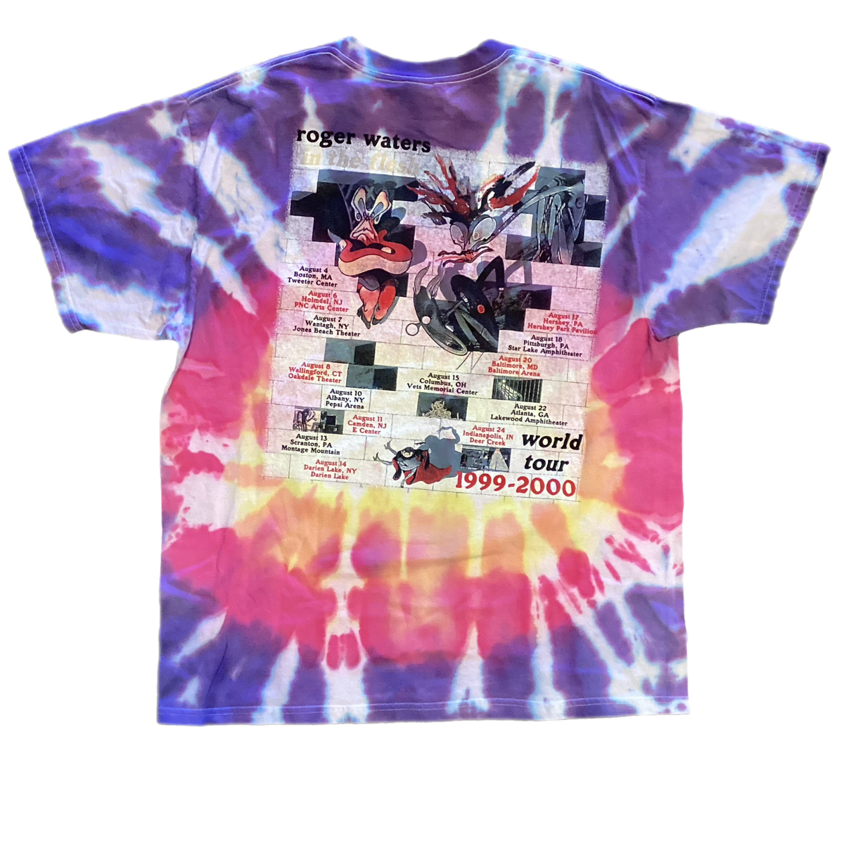 Vintage Roger Waters "In The Flesh" Tie-Dye T-Shirt - jointcustodydc