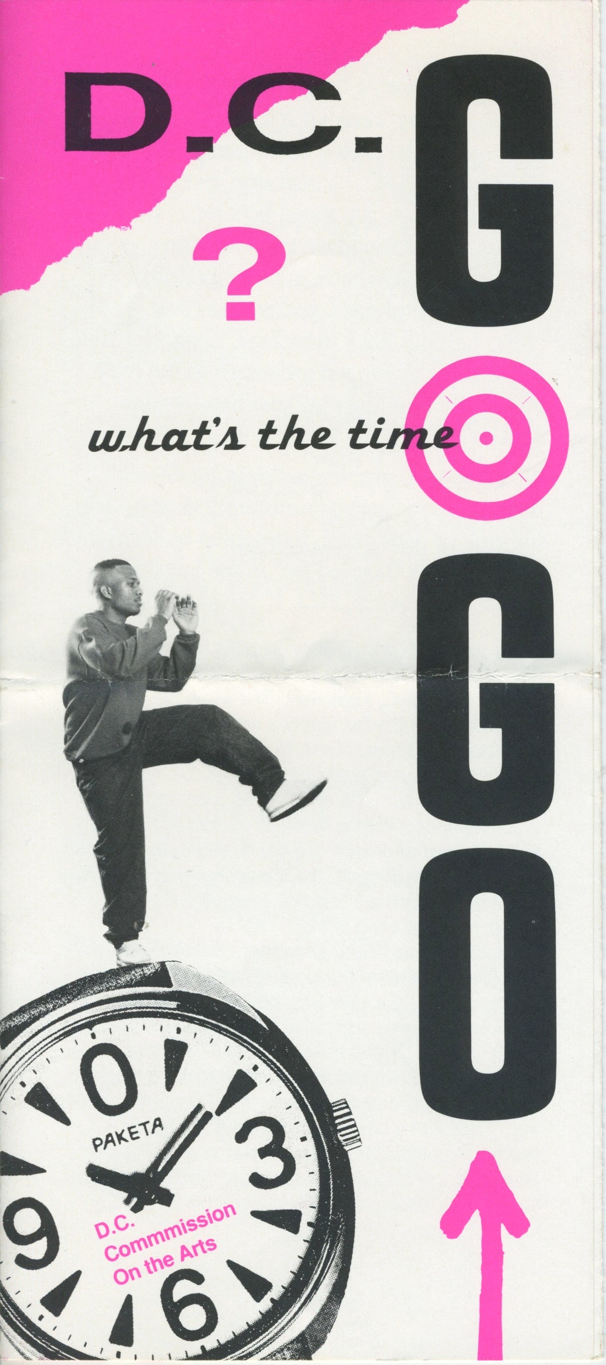 Vintage D.C. GOGO "What's The Time" Commission On The Arts Info Pamphlet - jointcustodydc